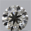 0.70 Carats, Round with Good Cut, J Color, IF Clarity and Certified by GIA