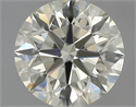0.83 Carats, Round with Excellent Cut, N Color, VVS1 Clarity and Certified by GIA