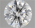 Lab Created Diamond 3.29 Carats, Round with excellent Cut, G Color, vvs2 Clarity and Certified by GIA