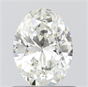 0.60 Carats, Oval I Color, IF Clarity and Certified by GIA