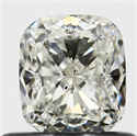 0.60 Carats, Cushion J Color, SI1 Clarity and Certified by GIA