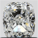 0.70 Carats, Cushion E Color, IF Clarity and Certified by GIA
