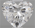 0.41 Carats, Heart D Color, IF Clarity and Certified by GIA
