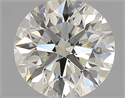 0.66 Carats, Round with Excellent Cut, K Color, VS2 Clarity and Certified by GIA
