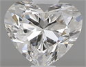 0.44 Carats, Heart F Color, VVS1 Clarity and Certified by GIA