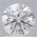 Lab Created Diamond 1.31 Carats, Round with Excellent Cut, E Color, VVS2 Clarity and Certified by IGI