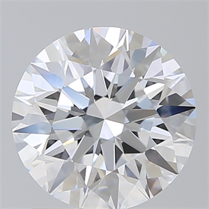 Picture of Lab Created Diamond 1.66 Carats, Round with Excellent Cut, E Color, VVS2 Clarity and Certified by IGI