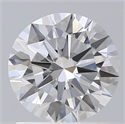Lab Created Diamond 1.38 Carats, Round with Excellent Cut, E Color, VS1 Clarity and Certified by IGI