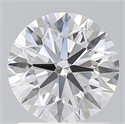 Lab Created Diamond 1.50 Carats, Round with Excellent Cut, E Color, VS2 Clarity and Certified by IGI
