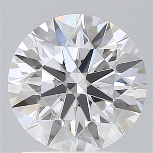 Picture of Lab Created Diamond 1.67 Carats, Round with Ideal Cut, E Color, VS2 Clarity and Certified by IGI