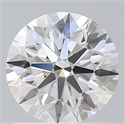 Lab Created Diamond 1.32 Carats, Round with Ideal Cut, D Color, VVS2 Clarity and Certified by IGI