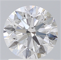 Lab Created Diamond 1.50 Carats, Round with Excellent Cut, E Color, VS2 Clarity and Certified by IGI
