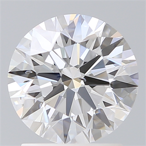 Picture of Lab Created Diamond 1.77 Carats, Round with Ideal Cut, D Color, SI1 Clarity and Certified by IGI