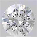 Lab Created Diamond 1.55 Carats, Round with Ideal Cut, D Color, SI1 Clarity and Certified by IGI