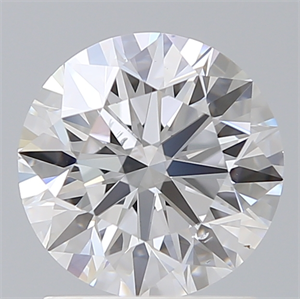 Picture of Lab Created Diamond 1.63 Carats, Round with Ideal Cut, D Color, VS2 Clarity and Certified by IGI