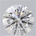 Lab Created Diamond 1.02 Carats, Round with Ideal Cut, D Color, VS1 Clarity and Certified by IGI