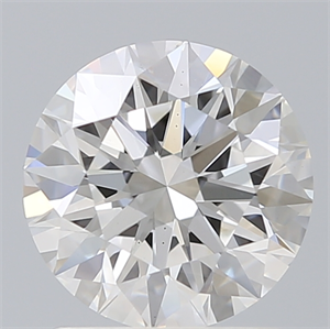 Picture of Lab Created Diamond 1.69 Carats, Round with Ideal Cut, F Color, VS2 Clarity and Certified by IGI