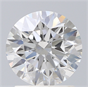 Lab Created Diamond 1.71 Carats, Round with Ideal Cut, E Color, VS1 Clarity and Certified by IGI
