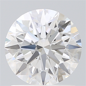 Picture of Lab Created Diamond 1.38 Carats, Round with Ideal Cut, E Color, VVS2 Clarity and Certified by IGI