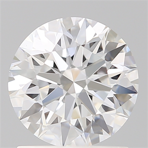 Picture of Lab Created Diamond 1.31 Carats, Round with Ideal Cut, D Color, VVS2 Clarity and Certified by IGI