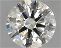 0.87 Carats, Round with Excellent Cut, L Color, VVS1 Clarity and Certified by GIA
