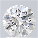 Lab Created Diamond 1.74 Carats, Round with Ideal Cut, F Color, VS1 Clarity and Certified by IGI