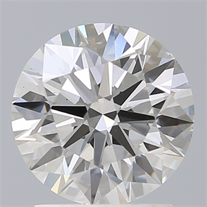 Picture of Lab Created Diamond 1.84 Carats, Round with Ideal Cut, G Color, VS2 Clarity and Certified by IGI