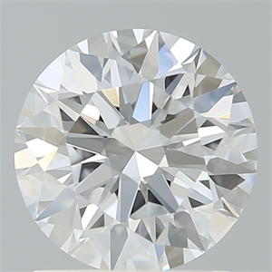 Picture of Lab Created Diamond 1.38 Carats, Round with Ideal Cut, E Color, VVS2 Clarity and Certified by IGI