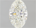 0.61 Carats, Oval H Color, SI1 Clarity and Certified by GIA