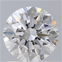 Lab Created Diamond 1.28 Carats, Round with Excellent Cut, D Color, VVS2 Clarity and Certified by IGI