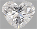 0.45 Carats, Heart D Color, IF Clarity and Certified by GIA