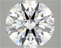 Lab Created Diamond 5.07 Carats, Round with excellent Cut, F Color, si1 Clarity and Certified by GIA