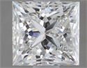 0.81 Carats, Princess E Color, SI1 Clarity and Certified by GIA