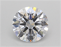 Lab Created Diamond 1.08 Carats, Round with Ideal Cut, D Color, VS1 Clarity and Certified by IGI