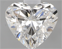 0.65 Carats, Heart F Color, VS1 Clarity and Certified by GIA
