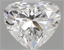 0.57 Carats, Heart E Color, VS1 Clarity and Certified by GIA
