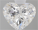 0.43 Carats, Heart E Color, VVS2 Clarity and Certified by GIA