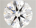 Lab Created Diamond 2.37 Carats, Round with ideal Cut, E Color, vs1 Clarity and Certified by IGI