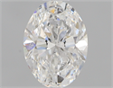 0.43 Carats, Oval F Color, SI2 Clarity and Certified by GIA
