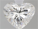 0.42 Carats, Heart F Color, VVS1 Clarity and Certified by GIA
