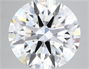 Lab Created Diamond 2.40 Carats, Round with ideal Cut, E Color, vs1 Clarity and Certified by IGI