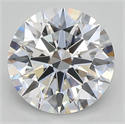 Lab Created Diamond 2.31 Carats, Round with ideal Cut, D Color, vvs2 Clarity and Certified by IGI