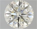0.80 Carats, Round with Excellent Cut, L Color, SI1 Clarity and Certified by GIA