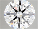 Lab Created Diamond 2.14 Carats, Round with ideal Cut, D Color, vs2 Clarity and Certified by IGI