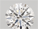 Lab Created Diamond 1.38 Carats, Round with ideal Cut, E Color, vvs2 Clarity and Certified by IGI