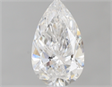 0.51 Carats, Pear E Color, SI1 Clarity and Certified by GIA