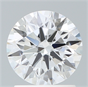 Lab Created Diamond 1.53 Carats, Round with Ideal Cut, D Color, VS1 Clarity and Certified by IGI