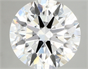 Lab Created Diamond 3.14 Carats, Round with ideal Cut, E Color, vvs2 Clarity and Certified by IGI