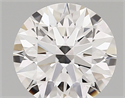 Lab Created Diamond 1.74 Carats, Round with ideal Cut, D Color, vvs2 Clarity and Certified by IGI