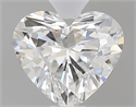 0.41 Carats, Heart E Color, VVS2 Clarity and Certified by GIA